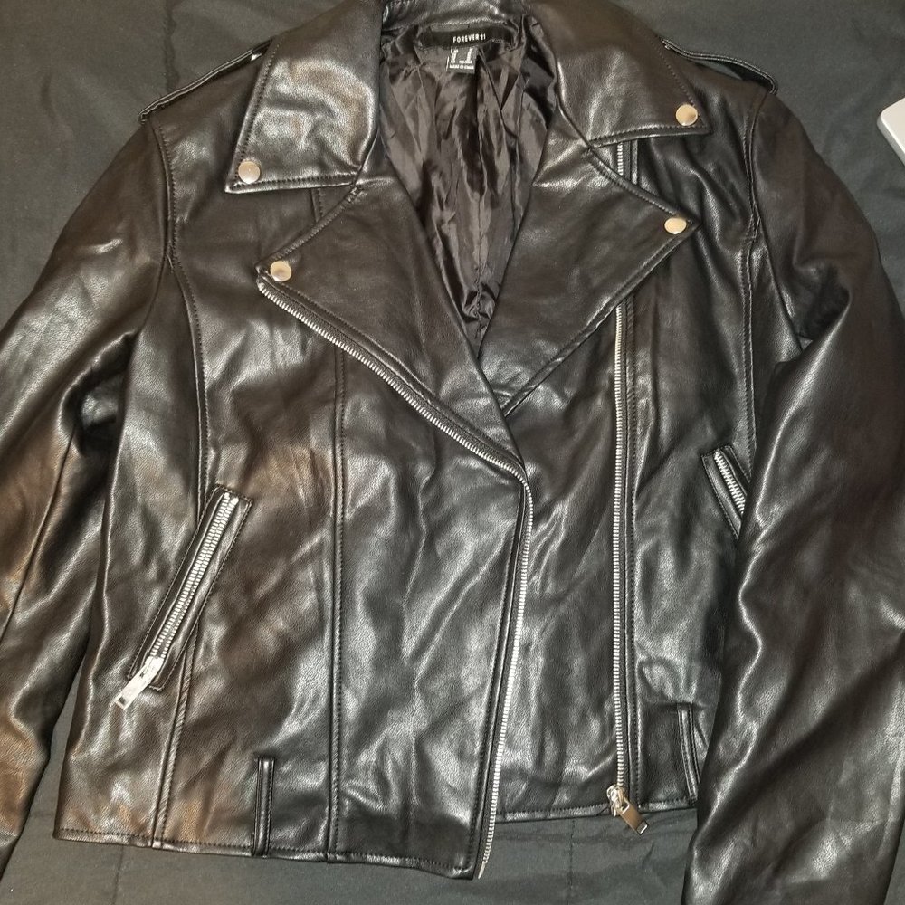 Black Faux Leather Jacket